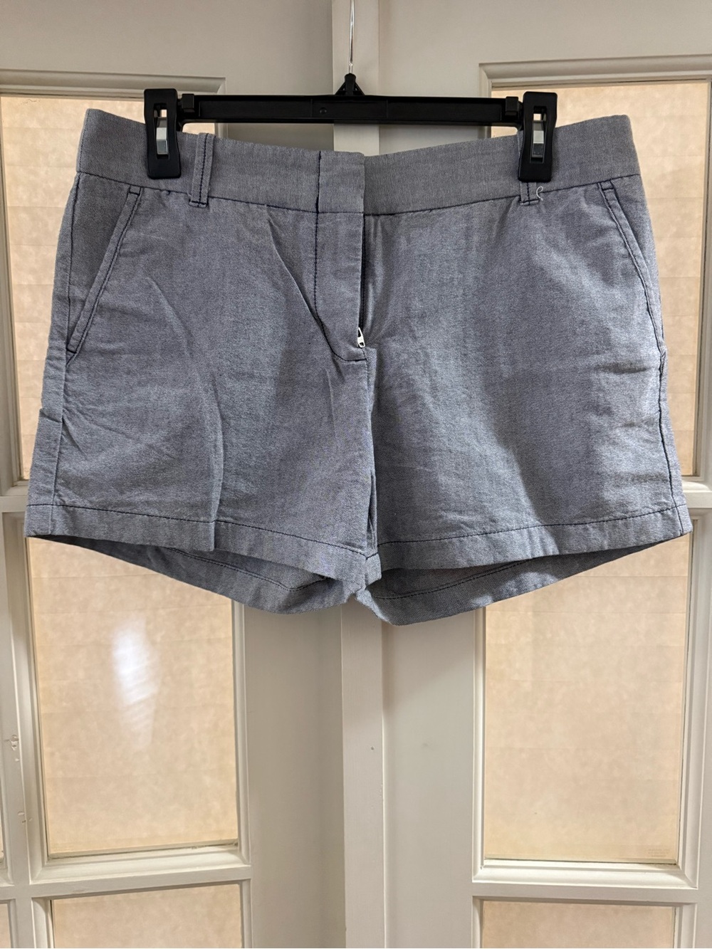 J. Crew Women's Chambray-Look Tailored Shorts in Light Blue